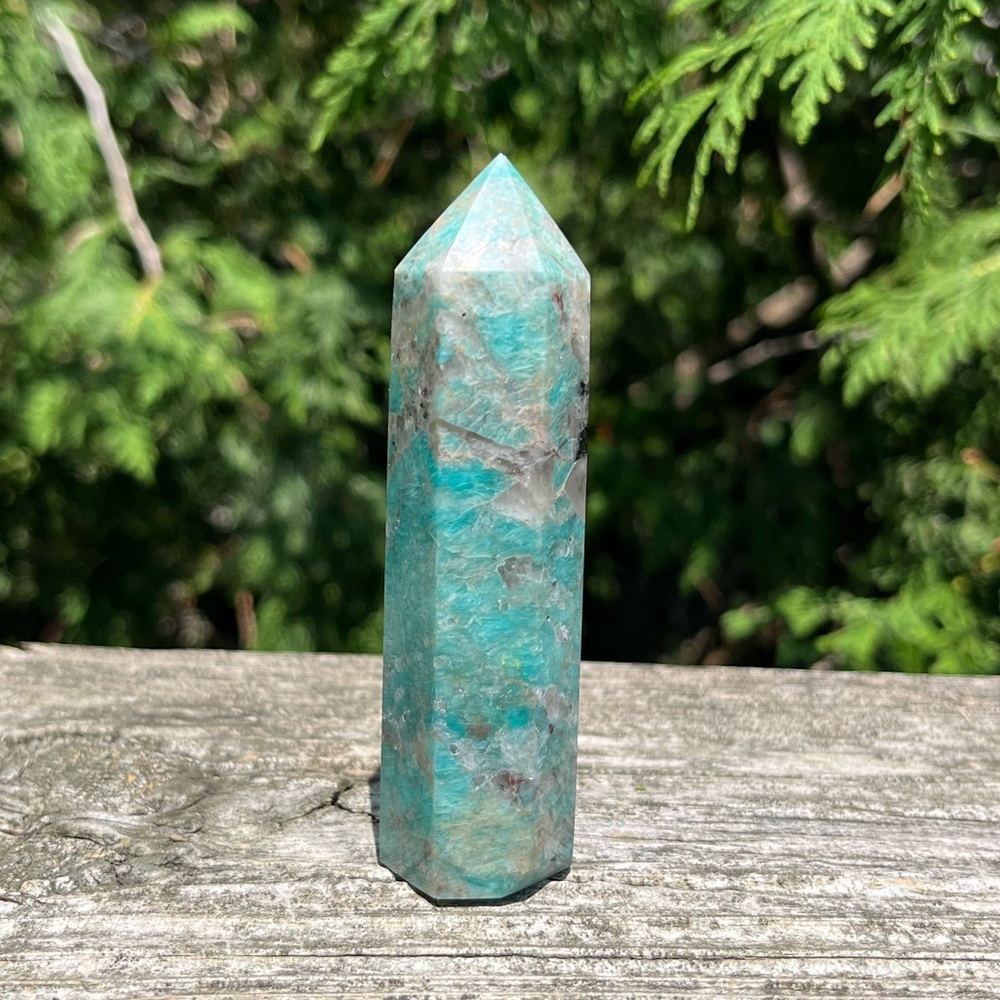 Amazonite And Smoky Quartz Tower